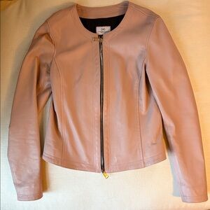 Marri & Rossi Lavorazione Artigianale Women's Blush Leather Jacket small